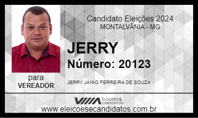 Candidato JERRY 2024 - MONTALVÂNIA - Eleições