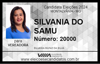 Candidato SILVANIA MUNIZ 2024 - MONTALVÂNIA - Eleições