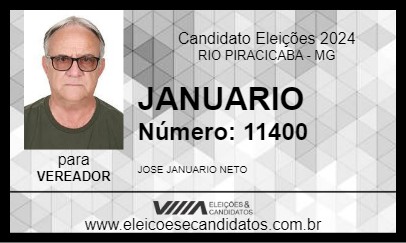 Candidato JANUARIO 2024 - RIO PIRACICABA - Eleições