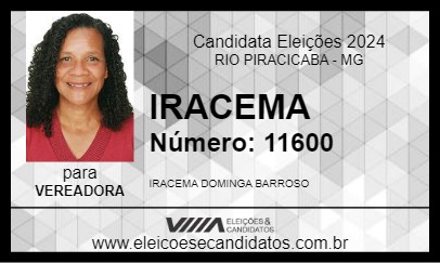 Candidato IRACEMA 2024 - RIO PIRACICABA - Eleições