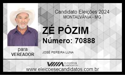 Candidato ZÉ PÔZIM 2024 - MONTALVÂNIA - Eleições