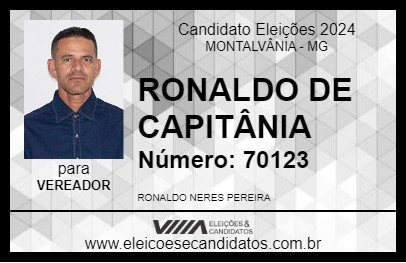 Candidato RONALDO DE CAPITÂNIA 2024 - MONTALVÂNIA - Eleições