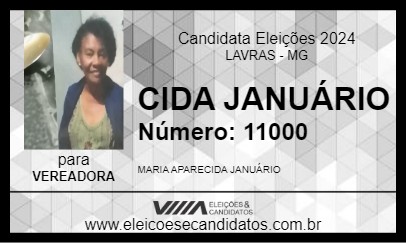 Candidato CIDA JANUÁRIO 2024 - LAVRAS - Eleições