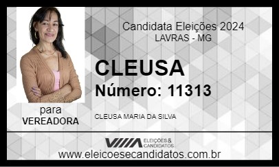 Candidato CLEUSA 2024 - LAVRAS - Eleições