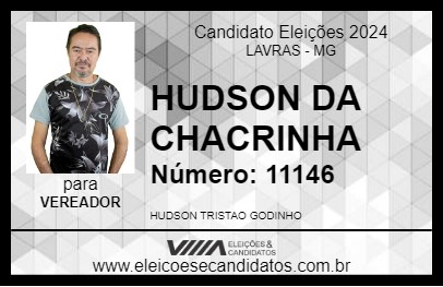 Candidato HUDSON DA CHACRINHA 2024 - LAVRAS - Eleições