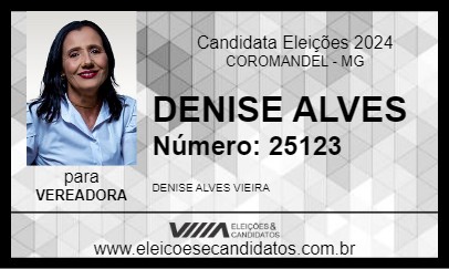 Candidato DENISE ALVES 2024 - COROMANDEL - Eleições