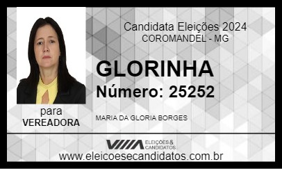 Candidato GLORINHA 2024 - COROMANDEL - Eleições