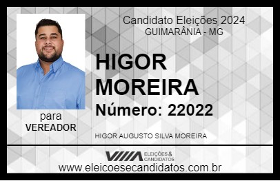 Candidato HIGOR MOREIRA 2024 - GUIMARÂNIA - Eleições