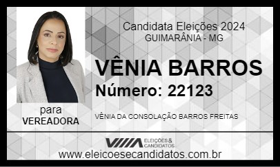 Candidato VÊNIA BARROS 2024 - GUIMARÂNIA - Eleições