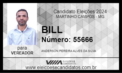 Candidato BILL 2024 - MARTINHO CAMPOS - Eleições