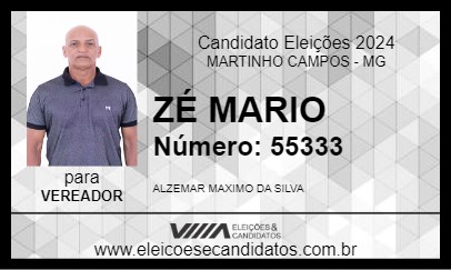 Candidato ZÉ MARIO 2024 - MARTINHO CAMPOS - Eleições