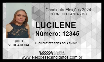 Candidato LUCILENE 2024 - CÓRREGO DANTA - Eleições