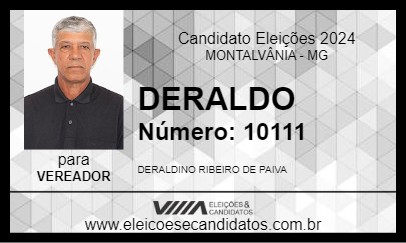 Candidato DERALDO 2024 - MONTALVÂNIA - Eleições