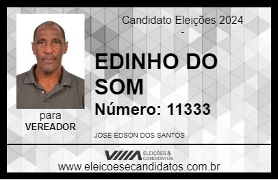 Candidato EDINHO DO SOM 2024 - MATEUS LEME - Eleições