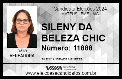 Candidato SILENY DA BELEZA CHIC 2024 - MATEUS LEME - Eleições