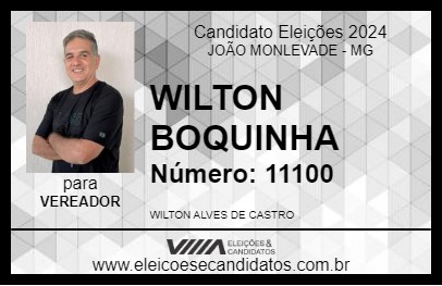 Candidato WILTON BOQUINHA 2024 - JOÃO MONLEVADE - Eleições