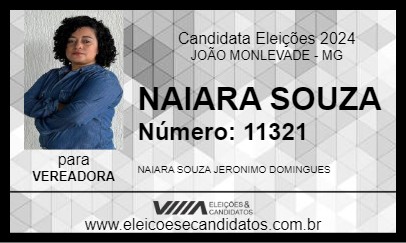 Candidato NAIARA SOUZA 2024 - JOÃO MONLEVADE - Eleições