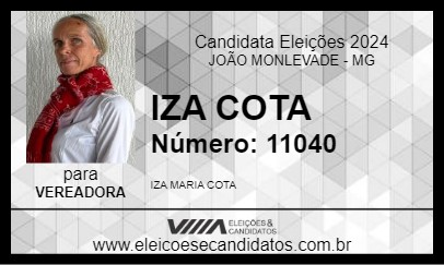 Candidato IZA COTA 2024 - JOÃO MONLEVADE - Eleições