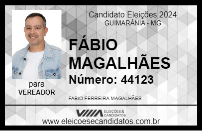 Candidato FÁBIO MAGALHÃES 2024 - GUIMARÂNIA - Eleições