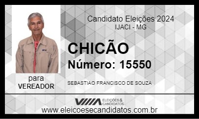 Candidato CHICÃO 2024 - IJACI - Eleições