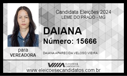 Candidato DAIANA 2024 - LEME DO PRADO - Eleições