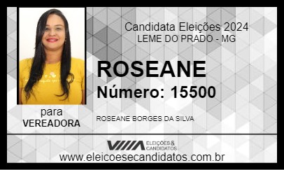 Candidato ROSEANE 2024 - LEME DO PRADO - Eleições