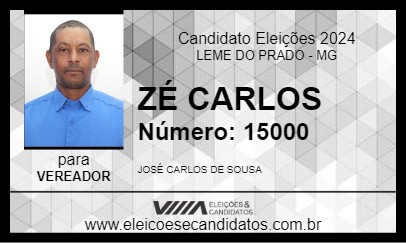 Candidato ZÉ CARLOS 2024 - LEME DO PRADO - Eleições