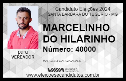 Candidato MARCELINHO DO HILARINHO 2024 - SANTA BÁRBARA DO TUGÚRIO - Eleições