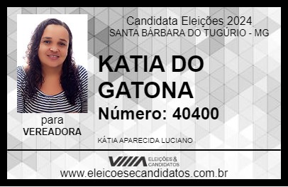 Candidato KATIA DO GATONA 2024 - SANTA BÁRBARA DO TUGÚRIO - Eleições