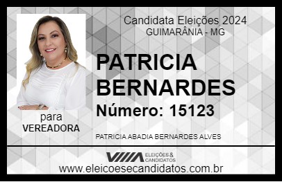 Candidato PATRICIA BERNARDES 2024 - GUIMARÂNIA - Eleições