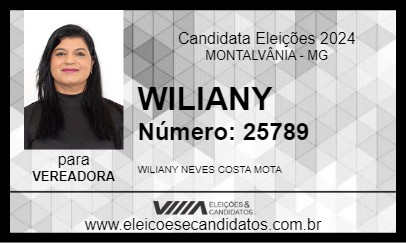 Candidato WILIANY 2024 - MONTALVÂNIA - Eleições