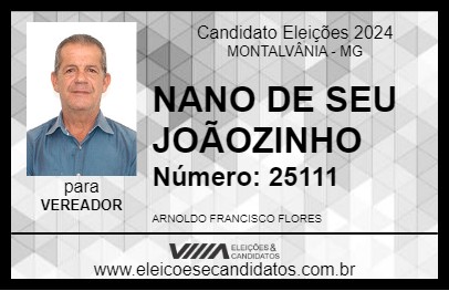 Candidato NANO DE SEU JOÃOZINHO 2024 - MONTALVÂNIA - Eleições