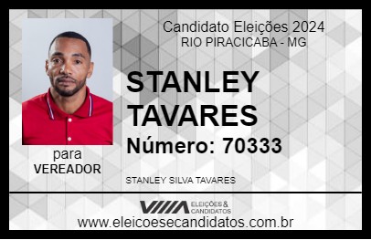 Candidato STANLEY TAVARES 2024 - RIO PIRACICABA - Eleições