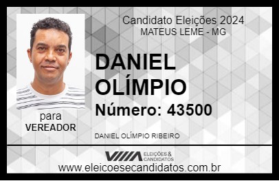 Candidato DANIEL OLÍMPIO 2024 - MATEUS LEME - Eleições