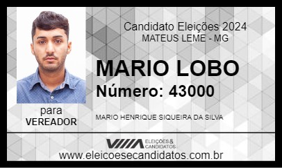 Candidato MARIO LOBO 2024 - MATEUS LEME - Eleições