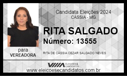 Candidato RITA SALGADO 2024 - CÁSSIA - Eleições