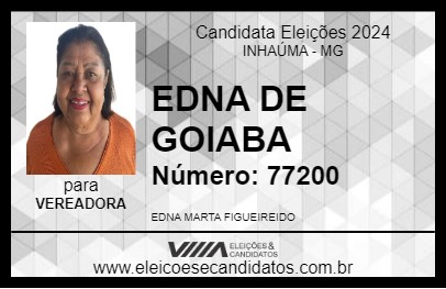 Candidato EDNA DE GOIABA 2024 - INHAÚMA - Eleições