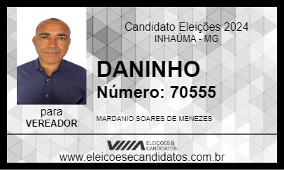 Candidato DANINHO 2024 - INHAÚMA - Eleições