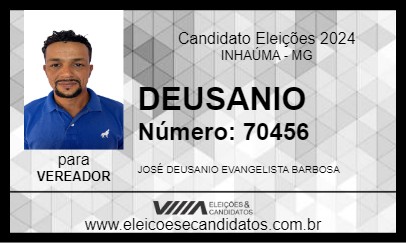 Candidato DEUSANIO 2024 - INHAÚMA - Eleições