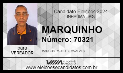 Candidato MARQUINHO 2024 - INHAÚMA - Eleições