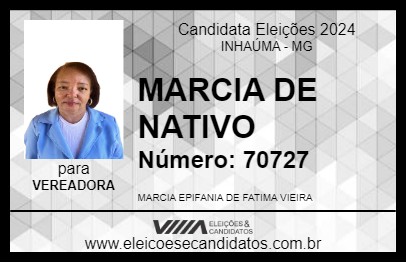 Candidato MARCIA DE NATIVO 2024 - INHAÚMA - Eleições