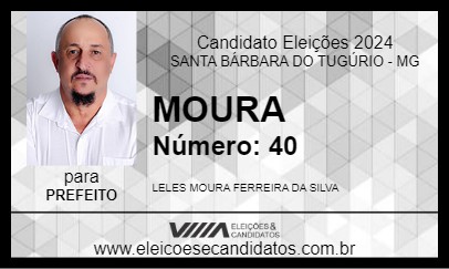 Candidato MOURA 2024 - SANTA BÁRBARA DO TUGÚRIO - Eleições