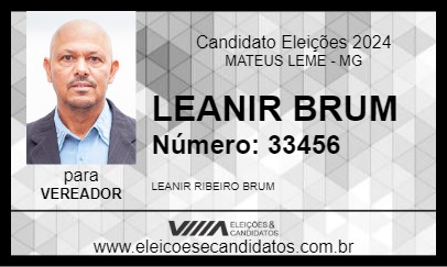 Candidato LEANIR BRUM 2024 - MATEUS LEME - Eleições