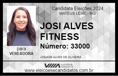 Candidato JOSI ALVES FITNESS 2024 - MATEUS LEME - Eleições