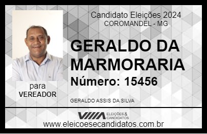 Candidato GERALDO DA MARMORARIA  2024 - COROMANDEL - Eleições