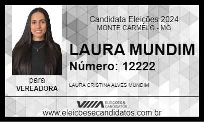 Candidato LAURA MUNDIM 2024 - MONTE CARMELO - Eleições