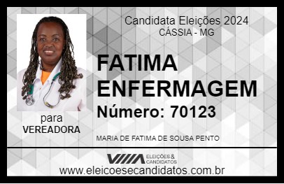 Candidato FATIMA ENFERMAGEM 2024 - CÁSSIA - Eleições