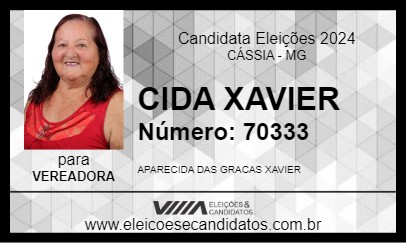 Candidato CIDA XAVIER 2024 - CÁSSIA - Eleições