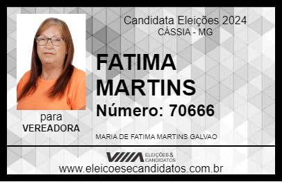 Candidato FATIMA MARTINS 2024 - CÁSSIA - Eleições