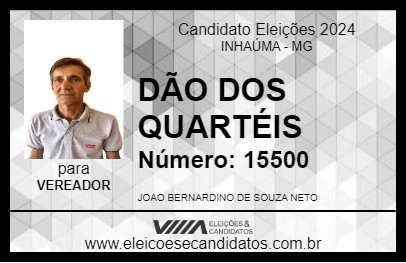 Candidato DÃO DOS QUARTÉIS 2024 - INHAÚMA - Eleições